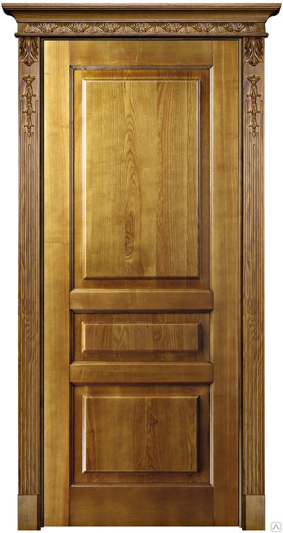 Дверь деревянная из массива ясеня в дом