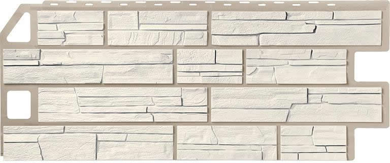 Фасадная панель FineBer Сланец 1137х471 мелованный белый