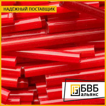 Полиуретан стержень красный 200 мм ТУ 2292-003-45130869-2004