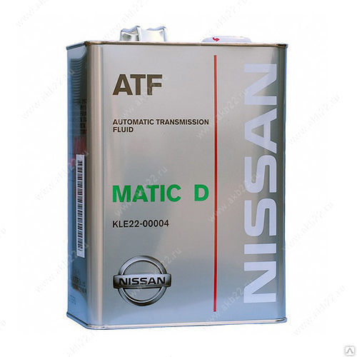 Масло трансмисионное Жидкость для АКПП Nissan ATF D (4 л) KLE22-00004