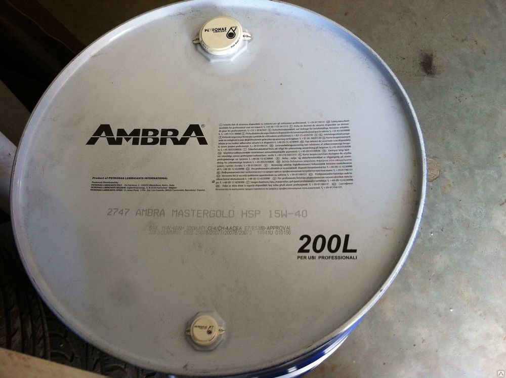 Моторное масло Ambra MASTERGOLD HSP 15w-40, 200 л