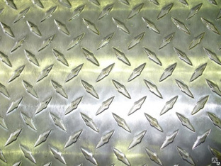 Лист рифленый алюминиевый 10 мм ромб 