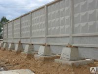 Забор бетонный П6-1ф (с фартуком)