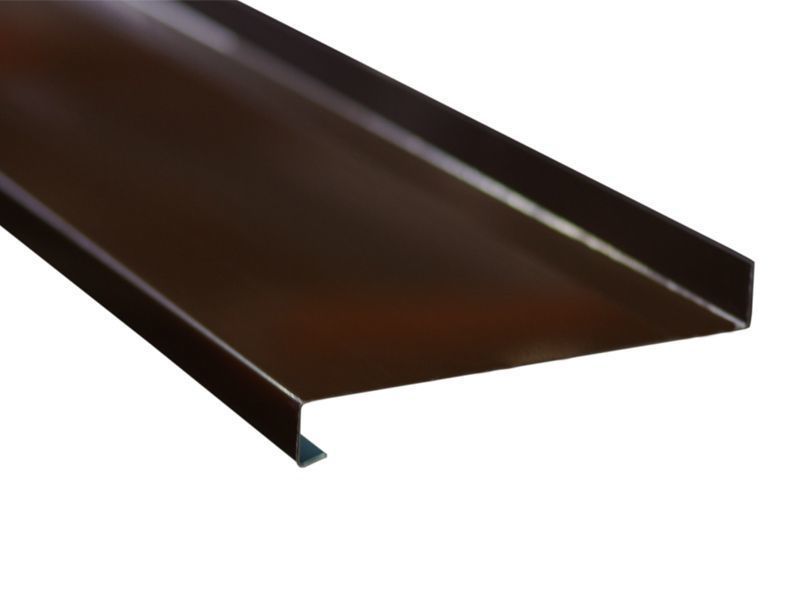 Отлив для окон (металл) цвет коричневый 100 мм (в пленке) 2,5 м