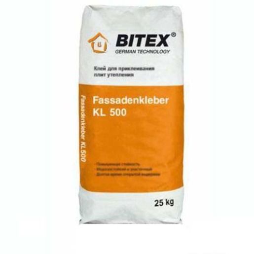 Клей для ППС и минеральной ваты Bitex Fassadenkleber KL 500 25 кг