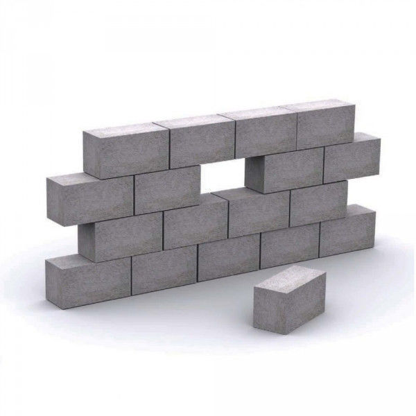 Строительный фундаментный полнотелый блок