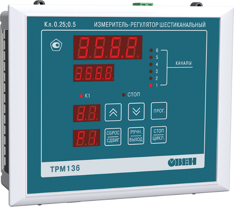 Измеритель-регулятор универсальный шестиканальный ОВЕН ТРМ136