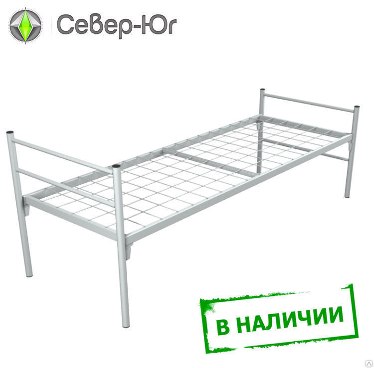 Кровать металлическая односпальная C-С1У, 1900х710х790 мм