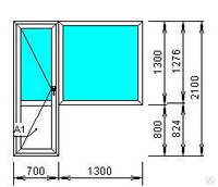 Балконные пластиковые окна ПВХ 2000*1400 мм Artec Evolution