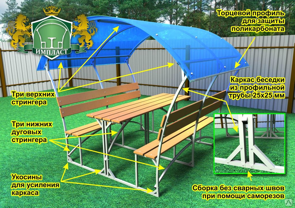 Беседка сборка инструкция Беседка дачная Престиж на 8-10 человек. NEW 2021 Все цвета. 2-ая УФ защита. купи