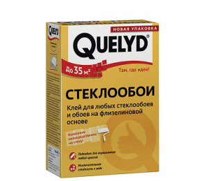 Клей обойный "CТЕКЛООБОИ" 0.5 кг QUELYD