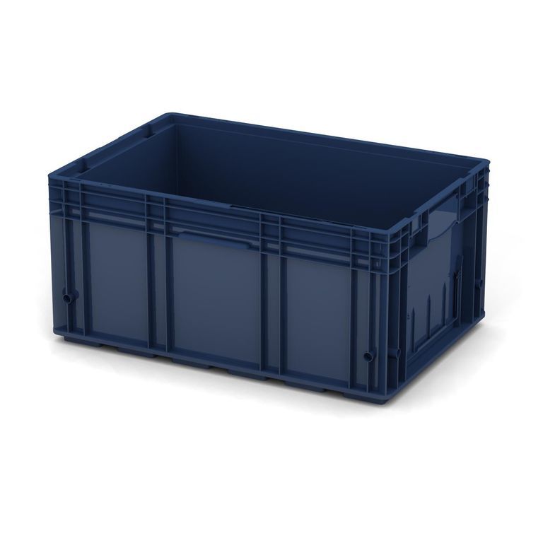 Ящик пластиковый R-KLT 6429/RL-KLT 6280 594х396х280 мм, синий/голубой 3