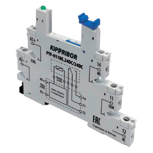 Монтажные колодки KIPPRIBOR PYF-011BE для 1-контактных реле в ультратонком