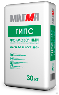 Гипс формовочный тонкого помола МАГМА Г6 Б3 купить оптом от 600 руб./шт ...