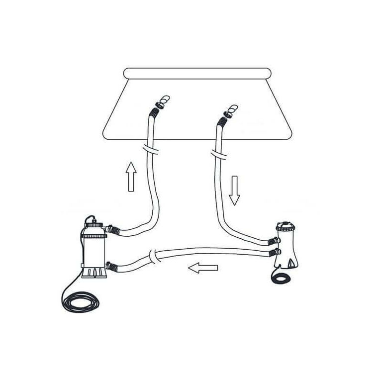 Как подключить фильтр к бассейну bestway схема