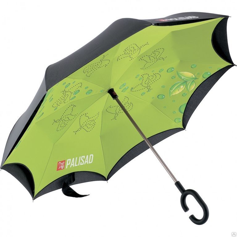 Зонт-трость обратного сложения эргономичная рукоятка с покрытием Soft Touc