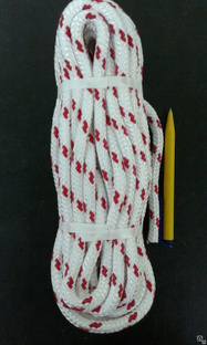 Шнур (канат) полипропиленовый 10мм х 15м плетеный цветной. Нагрузка 920 кг 