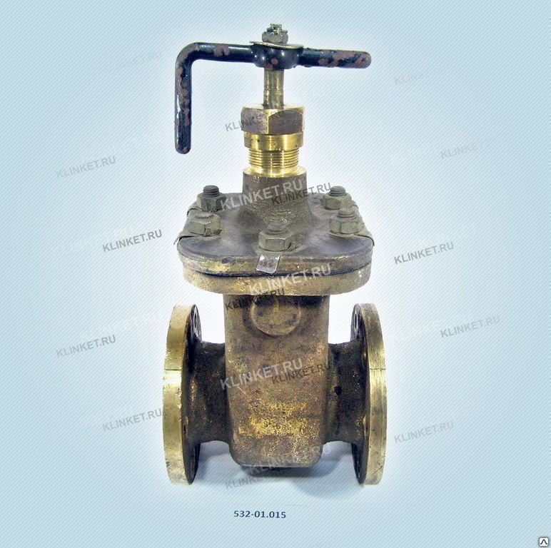 Задвижка клинкетная фланцевая 532-01.015 двухдисковая Ду65/Ру6 Бронза ...