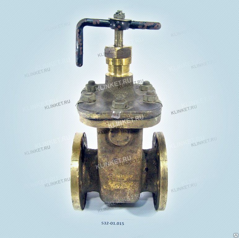 Задвижка клинкетная фланцевая 532-01.015 двухдисковая Ду65/Ру6 Бронза ...