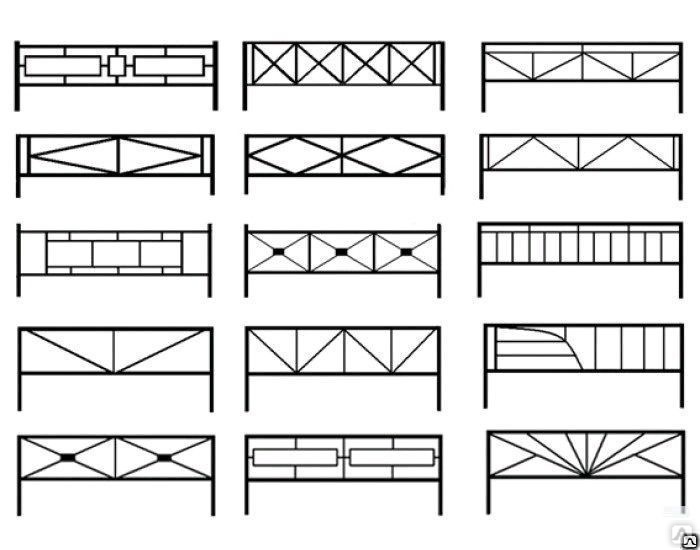 Эскизы заборов сварных