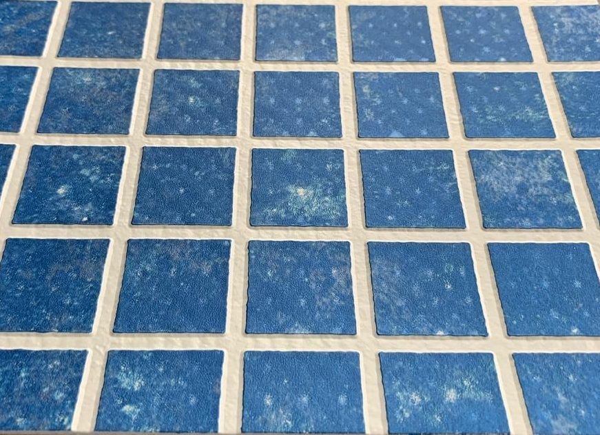 Пленка с рисунком для бассейна Мозаика неразмытая ширина 1.65 м, Matrix Blue-3D