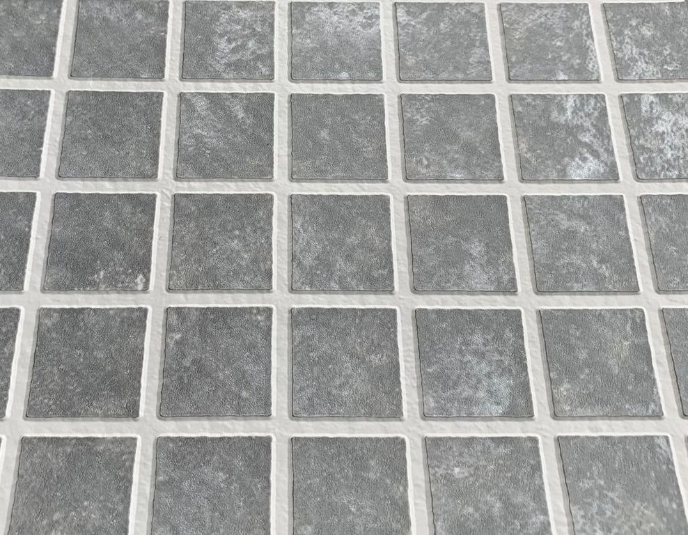 Пленка ПВХ для бассейна Мозаика неразмытая ширина 1.65 м, Matrix Silver-3D