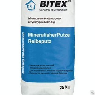 Минеральная  штукатурка BITEX БАРАШЕК MiheralischerPutz Kratputz K 2.0 mm 