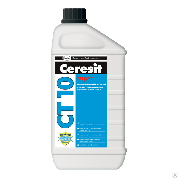 Противогрибковая водоотталкивающая пропитка для швов облицовок Ceresit CT10