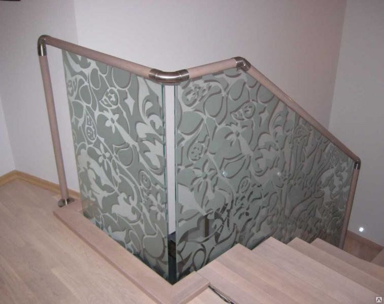 Ограждение стеклянное для лестницы