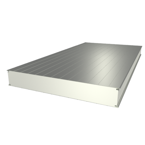Сэндвич-панель стеновая с пенополистиролом (ППС) Бело-алюминиевый (RAL 9006