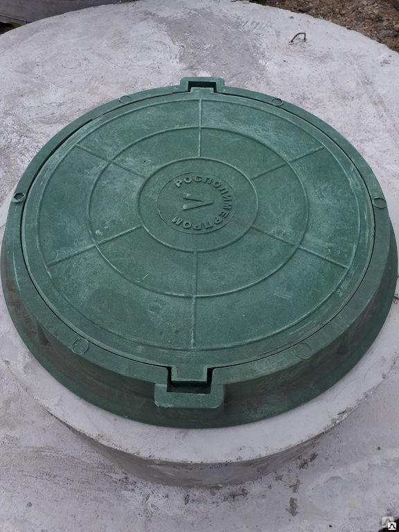 Люк полимерно-композитный нагрузка до 1,5 т (зеленый) с доставкой