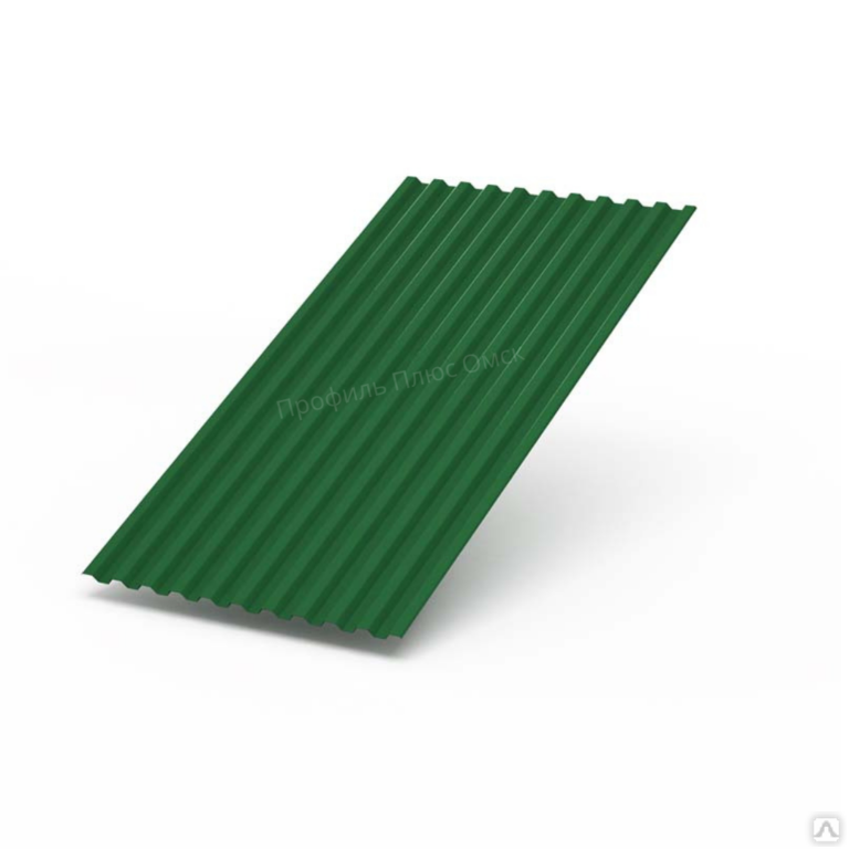Профнастил С-21x1000 RAL6002 зелёный лист, цена в Омске от компании ...