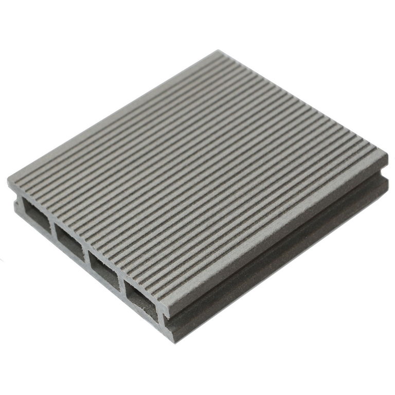 Террасная доска MasterDeck CLASSIC 140х26 вельвет+тиснение, цвет: серый