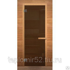 Дверь для бани и сауны LK ДС БРОНЗА (1900x700) полотно - 6мм
