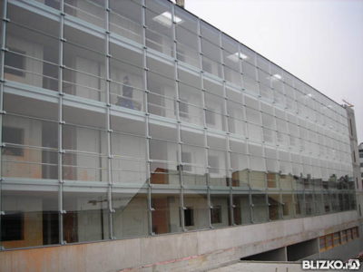 Фасад из стеклянных конструкций Glasmarte
