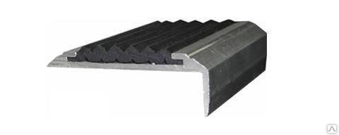 Алюминиевый угол-порог со съёмной вставкой из термоэластопласта (1м)