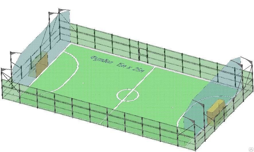 Мини футбольное поле 40х20 размер