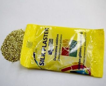 Блестки для добавления в жидкие обои Silk Plaster, 10 гр Точка золото
