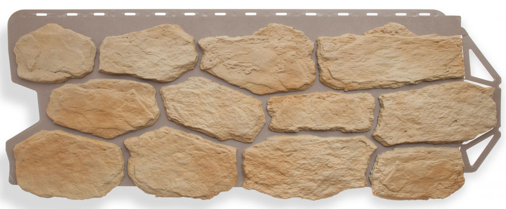 Фасадная панель Бутовый камень, Греческий, 1130х470мм Альта профиль