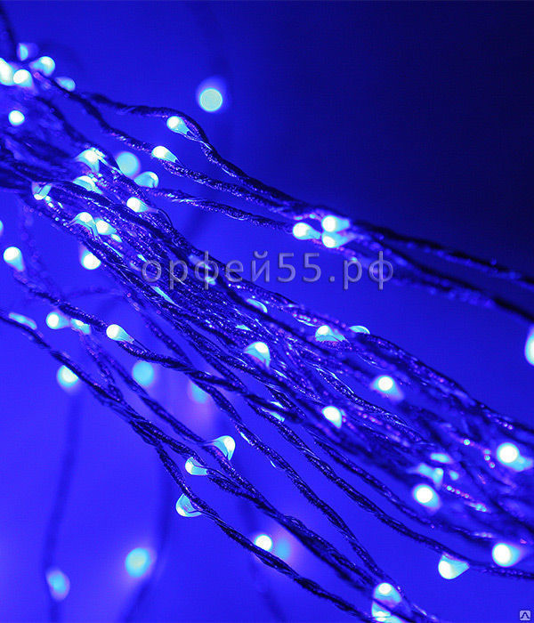 Гирлянда "Branch light", 2,5м., 24V, синий шнур, синий