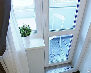 Балконные двери со стеклом #1