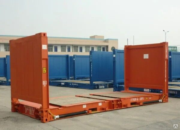 Контейнер 20 футов специальный Flat rack containers (Collapsed), новый ...
